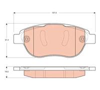 TRW GDB1669 Brake pad set