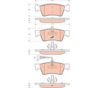TRW GDB1671 Brake pad set