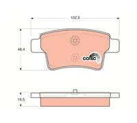 TRW Brake Pad Set GDB1692 - Set of 4 - Rear Axle - for Citroen C4 Grand Picasso I (2006-2013)
