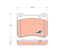 TRW Front Brake Pad Set for Mercedes Benz C230 M272.920 2.5 Jan 2005 to Jan 2007