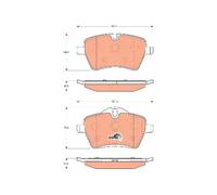 Brake pads GDB1712 TRW for MINI MINI MINI Roadster MINI Convertible MINI Coupe