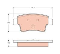 Genuine TRW Rear Disc Brake Pads - GDB1714