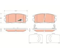 TRW GDB1716 Brake pad set