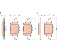 TRW GDB1717 Brake pad set