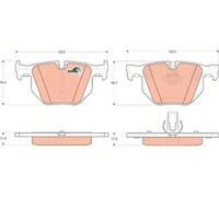 TRW GDB1727 Brake pad set