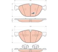 Brake pads GDB1728 TRW for BMW X5 X6