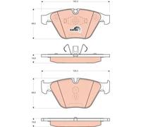 TRW Front Brake Pad Set for BMW 325 xi N52NB25A 2.5 Sep 2005 to Sep 2008