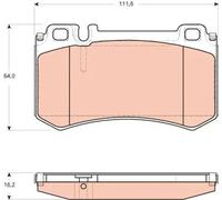 TRW GDB1735 Brake pad set
