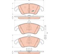 Brake pads GDB1737 TRW for MERCEDES-BENZ CLS SLK C-CLASS E-CLASS C-CLASS T-Model