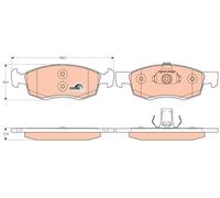 TRW GDB1749 Brake pad set