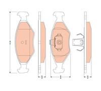 Brake pads GDB1751 TRW for FIAT SIENA