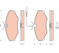 TRW GDB1760 Brake pad set
