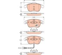 Brake pads GDB1762 TRW for SEAT VW AUDI