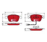 Brake pads GDB1762DTE TRW for SEAT VW AUDI