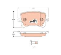 Brake pads GDB1763 TRW for VW SEAT AUDI