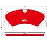 Brake pads GDB1774DTE TRW for PORSCHE VW