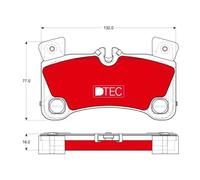 Brake pads GDB1775DTE TRW for AUDI VW PORSCHE