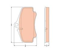 BRAKE PAD SET DISC BRAKE GDB1777 FOR PORSCHE M 96.79 3.6L M 96.76 3.6L 6cyl 911