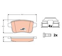 TRW GDB1786 Brake pad set