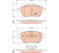 Brake pads GDB1790 TRW for RENAULT MEGANE III Hatchback MEGANE III Grandtour