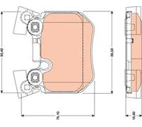 TRW GDB1795 Brake pad set