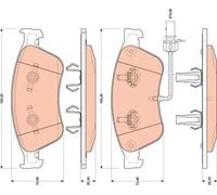 Brake pads GDB1811 TRW for AUDI A8 D3