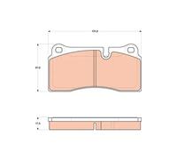 Brake pads GDB1816 TRW for AUDI Q7 R8 R8 Spyder