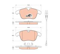 Brake pads GDB1818 TRW for PEUGEOT CITROËN