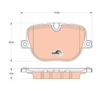 Brake pads GDB1824 TRW for LAND ROVER RANGE ROVER Mk III RANGE ROVER SPORT I