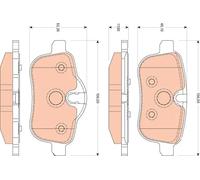 Brake pads GDB1827 TRW for BMW Z4 Roadster