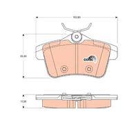 TRW Brake Pads GDB1828 - Rear - Fits Peugeot 3008 1.6HDi (2010-) - UK Stock