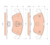 Brake pads GDB1833 TRW for FORD FOCUS II