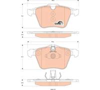 TRW Brake Pad Set GDB1835 - for Jaguar XF XJ XK S-TYPE F-Type
