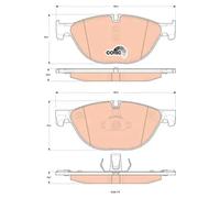Brake pads GDB1838 TRW for BMW 5 6 Coupe 7 5 Touring 6 Convertible 6 Gran Coupe
