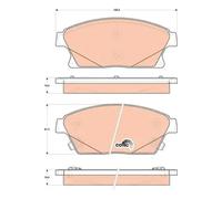 Brake pads GDB1847 TRW for OPEL CHEVROLET VAUXHALL CADILLAC