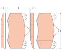 TRW GDB1852 Brake pad set