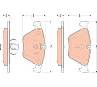 TRW GDB1854 Brake pad set