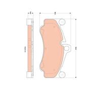 TRW GDB1862 Brake pad set
