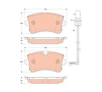 TRW Brake Pad Set GDB1866 - Rear Disc Brake, Fits Audi A8 A7 S7 A6 C7