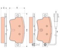 Brake pads GDB1872 TRW for FIAT ABARTH