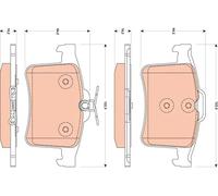 Brake pads GDB1877 TRW for JAGUAR XJ XK II Coupe XF I XK II Convertible