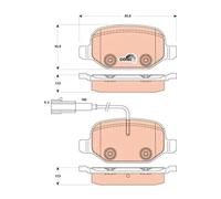 TRW Brake Pad Set GDB1881 - for Alfa Romeo MiTo 1.3 (2009-2018)