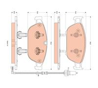Brake pads GDB1883 TRW for AUDI A6 C7 A8 D4 A6 C7 Avant A6 Allroad C7