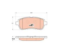 TRW Brake pad set not prepared for wear indicator GDB1893 Brake pads,Brake pad set, disc brake FORD,Fiesta Mk6 Schrägheck (JA8, JR8)