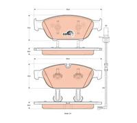 TRW GDB1897 Brake pad set