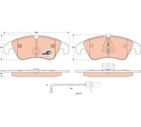 Brake pads GDB1908 TRW for AUDI A7 Sportback A6 C7 A6 C7 Avant A6 Allroad C7