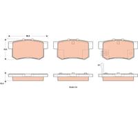 Brake pads GDB1923 TRW for FIAT SEDICI