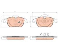 TRW Brake Pad Set GDB1925 - Disc Brake for Land Rover Range Rover Evoque & Discovery Sport