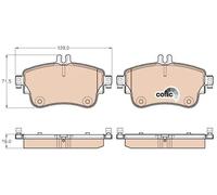 TRW Brake Pad Set GDB1933 for Mercedes-Benz A-Class (W176) Front Axle 2012-2018