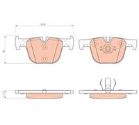 New Brake Pad Set, disc brake for BMW:3,F30,F80,F34,F31 6850570 34216850570